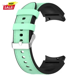 Premium Leather Grain Band with Silicone Strap - Watch 6classic 43 47 (Grs)