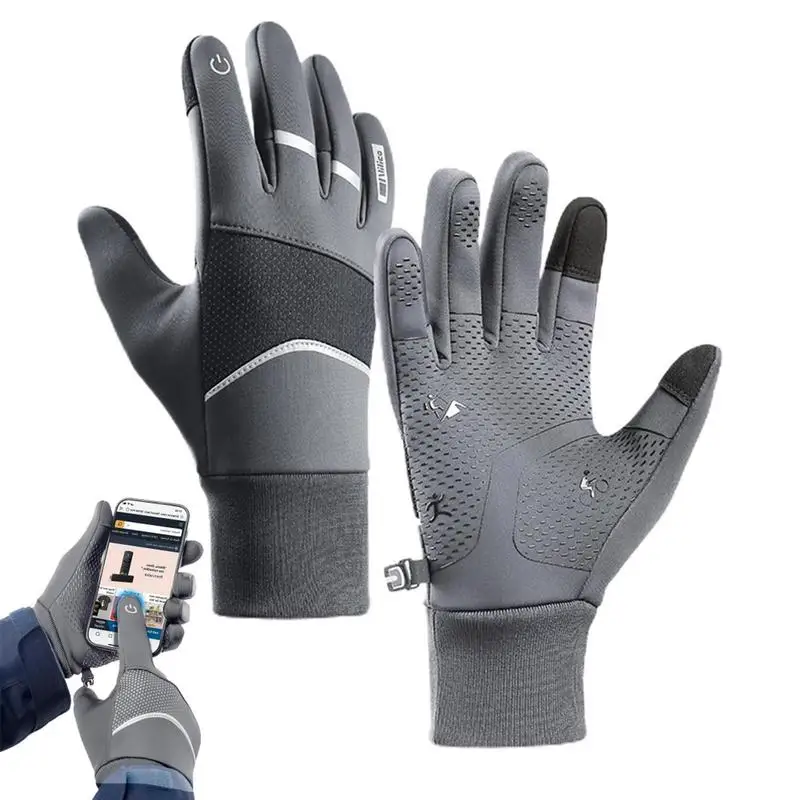 

Зимние мотоциклетные перчатки, зимние черные водонепроницаемые ветрозащитные перчатки для сенсорных экранов