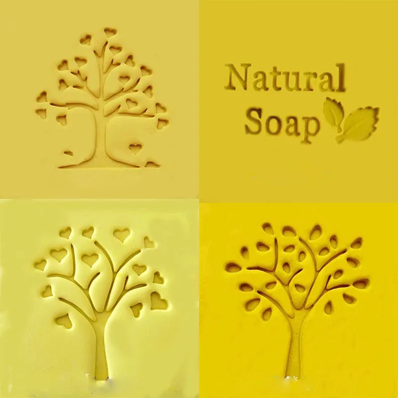 Creative Tree Pattern Stamp Home Cleaning Natural Seal Acrylic Transparent Imprint Soap Stamp For Handmade Making Chapter