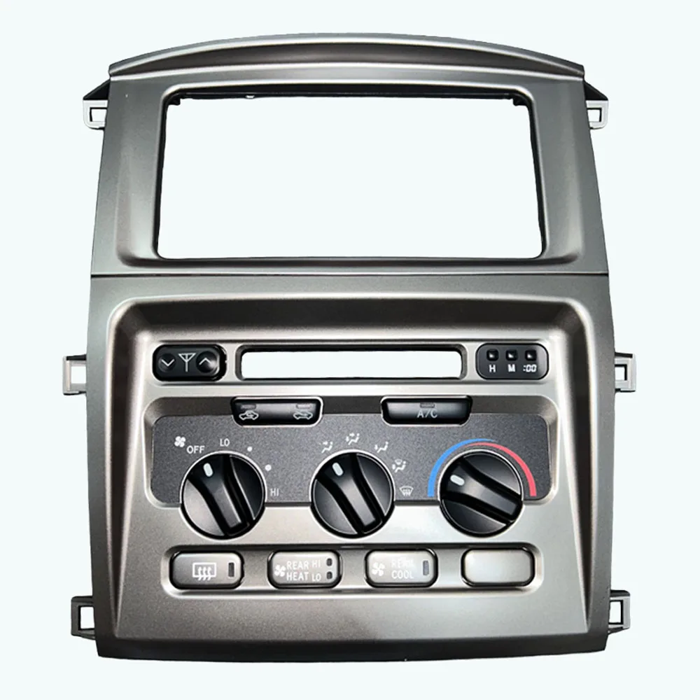 Panel de Control de Aire Acondicionado y Marco Central para DVD para Toyota Land Cruiser LC100 1998-2007, Consola Central del Tablero del Automóvil 55900-60850 2