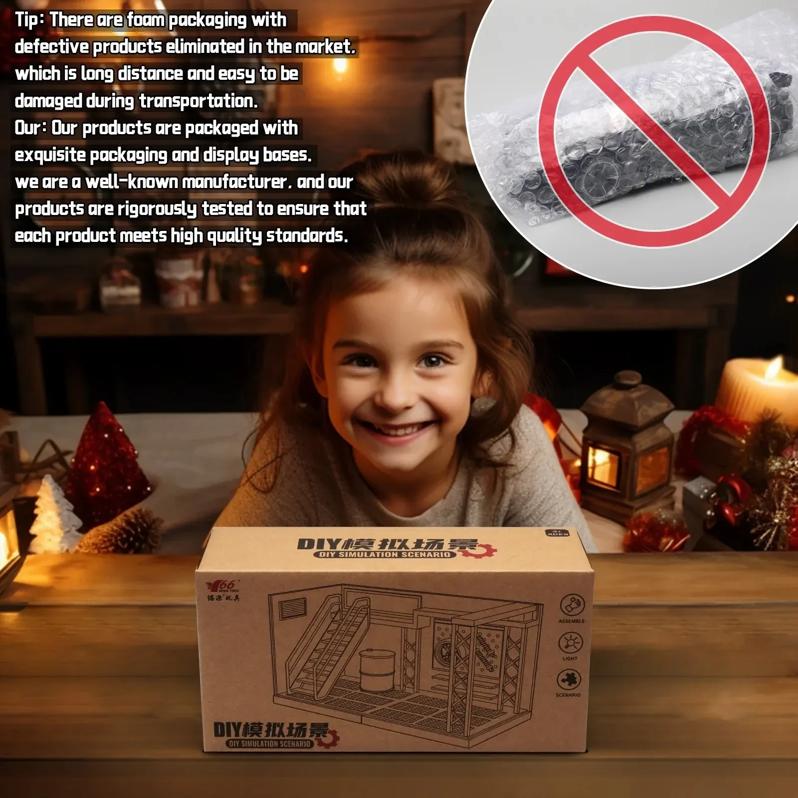 1/24 Scale Lighting Parking Lot Assembly Toy Dly Scene Collection Display Diecastalloy Model Car Garage Toy Children Gift