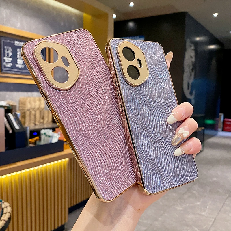 Luxury Bling Glitter Rose Phone Case - Electroplated Shockproof Hard PC Cover