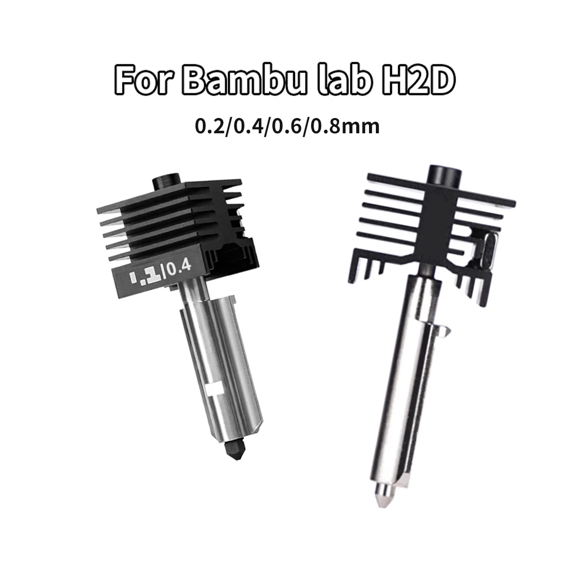 Original H2D H2S H2C Hotend Kit Für Bambu Labor Schnelle Geschwindigkeit Hot End Montage 0,2/0,4/0,6/0,8mm gehärtetem stahl Düse 3D Drucker Teil