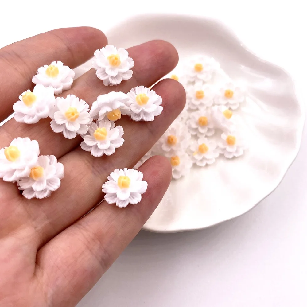 Resin Flatback Applique Resins Color Resin Flowers Flatback 120pcs