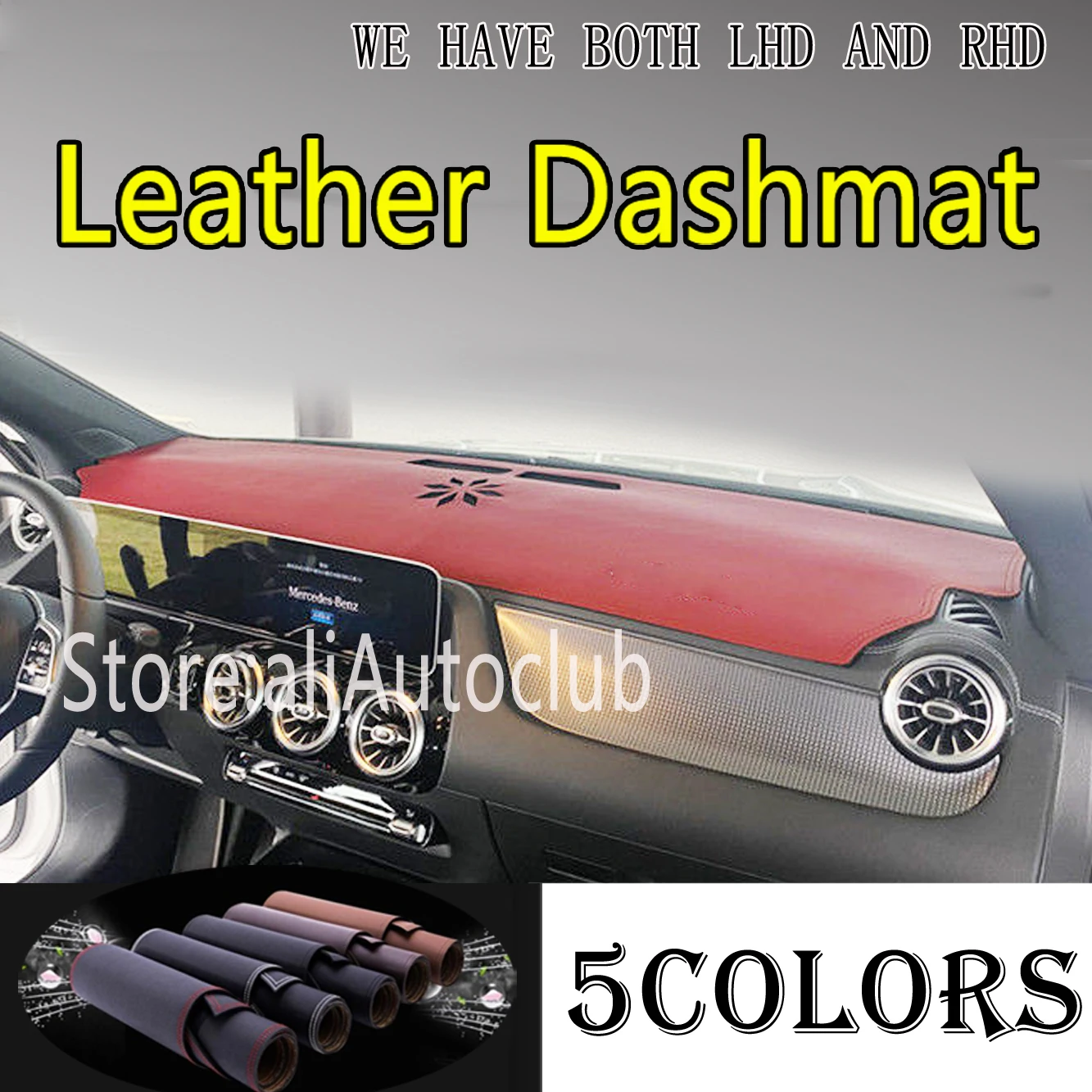 Leather Dashmat Suede Dashboard Cover Pad Dash Mat Car Accessories For