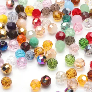 Faceted Crystal Glass Beads 1