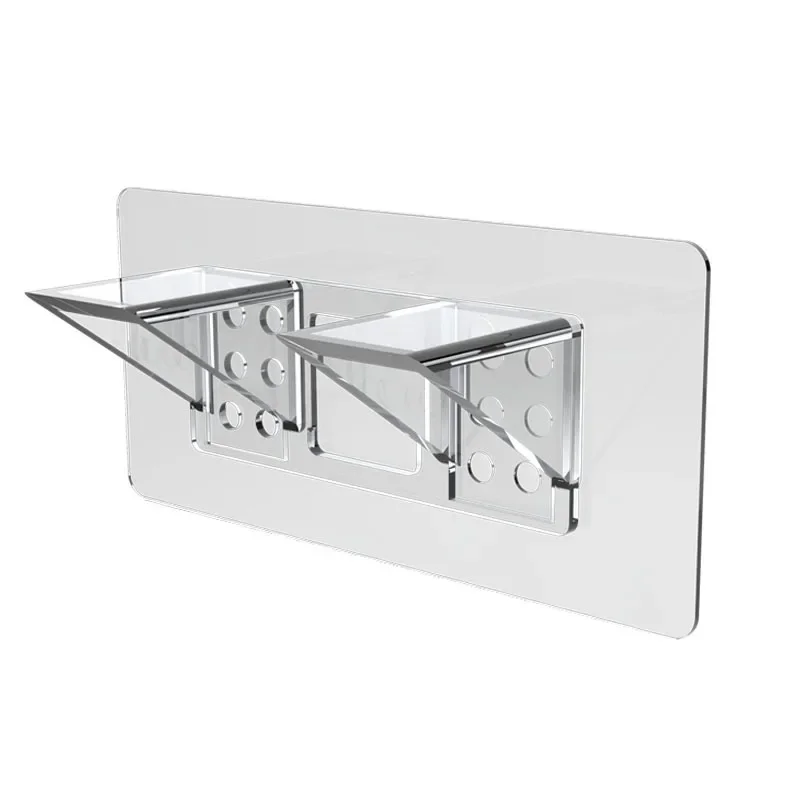 L-type Bracket Wall Support Wall-mounted Rack Plastic Shelves Seperator Fixed Cabinet Cupboard Glass Furniture Bracket Holder