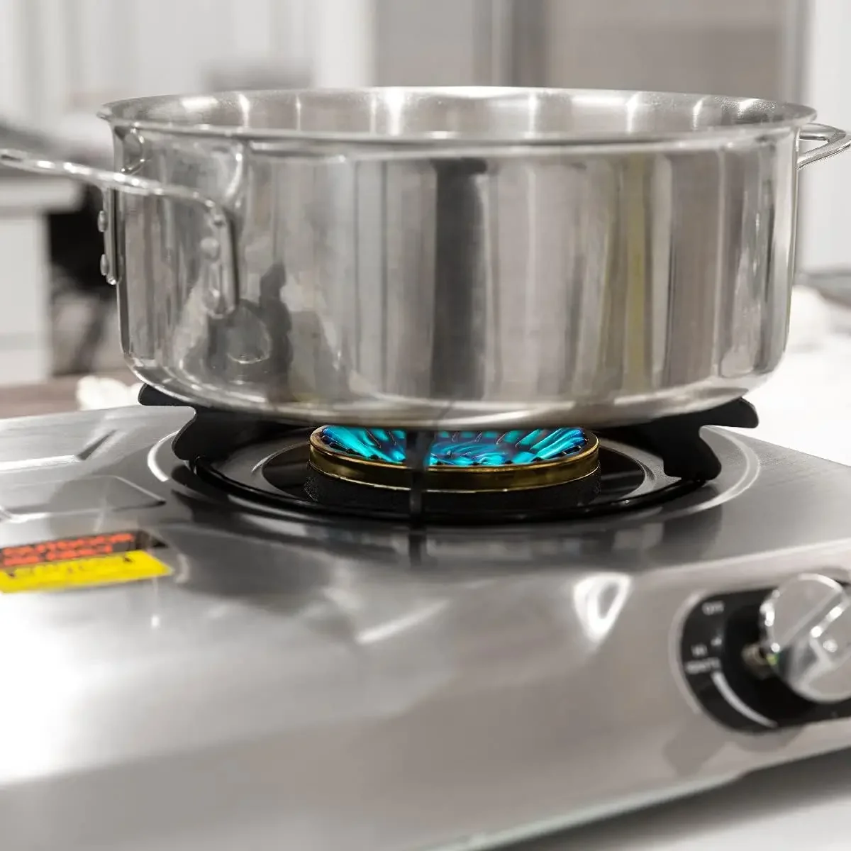 Double Burner Stove Auto Ignition Cooktop Outdoor Propane LPG Tank Camp 2 Burner Stove Burner Portable Stove Burner, Stainless S 5