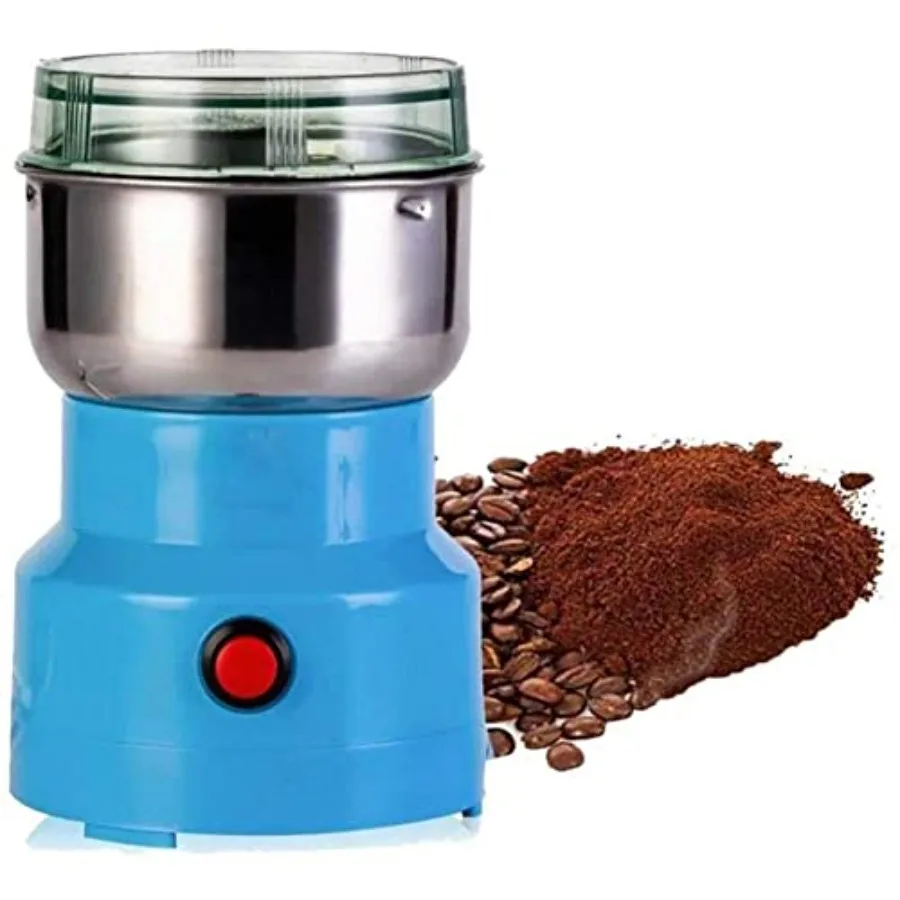 Multifunction Electric Coffee Grain Grinder with Adjustable Settings for Spices Herbs Salad Ingredients Fruits Grains Nuts and