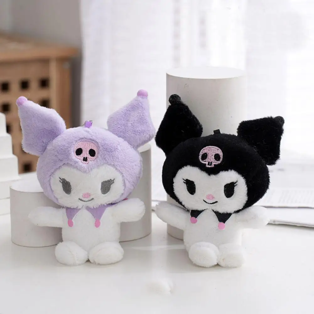 

Anime Sanrio Plush Toys Kawaii Kuromi Keychain Pendant Bag Plush Soft Stuffed Doll Plushie Keyring Children Girl Birthday Gift