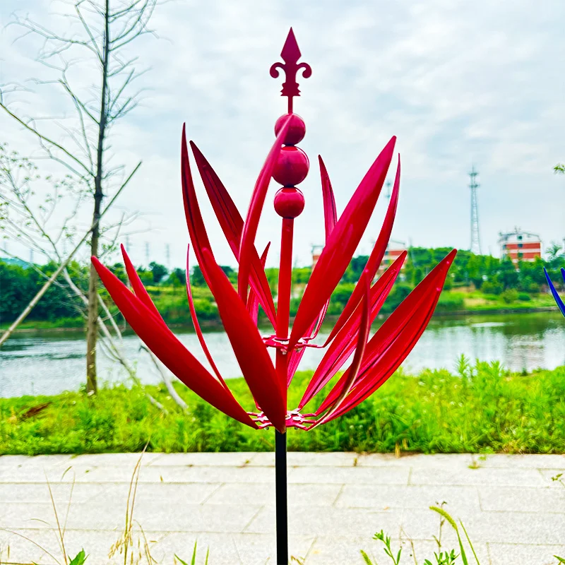 Charming Metal Windmill Durable Iron Halo Design for Outdoor Garden & Courtyard Decor Windmill