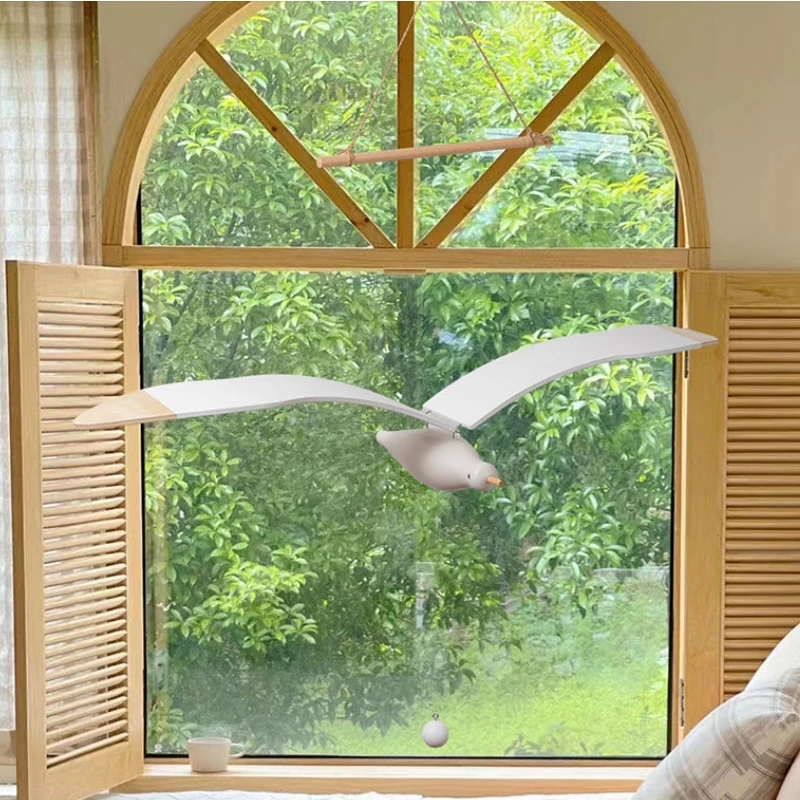 

Flying Seagulls Handmade Wooden Balanced Aerial Bird Hanging Decorations Garden Homestay Hotels Kids Room Decor Aesthetic