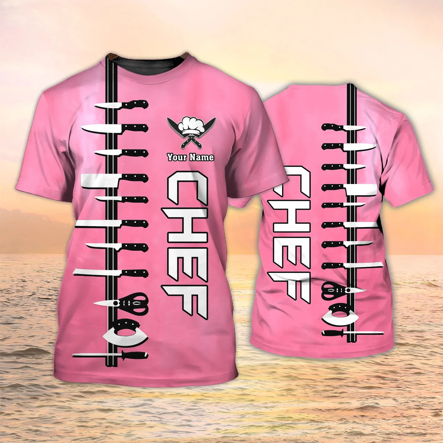 PLstar Cosmos Neueste Sommer männer T-shirt Personalisierte Name Chef 3D Gedruckt t-shirt Unisex Casual T-shirt Chef Uniformen DW119 – Detail 12