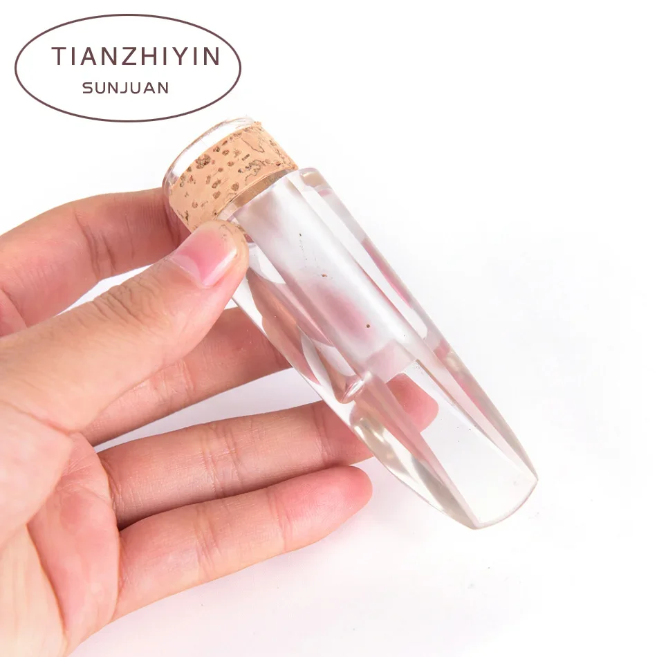 Transparent Flute Head for ABS Clarinet, Mouthpiece, Clear Acrylic Bolwtorch, Cork Parts, 1Pc