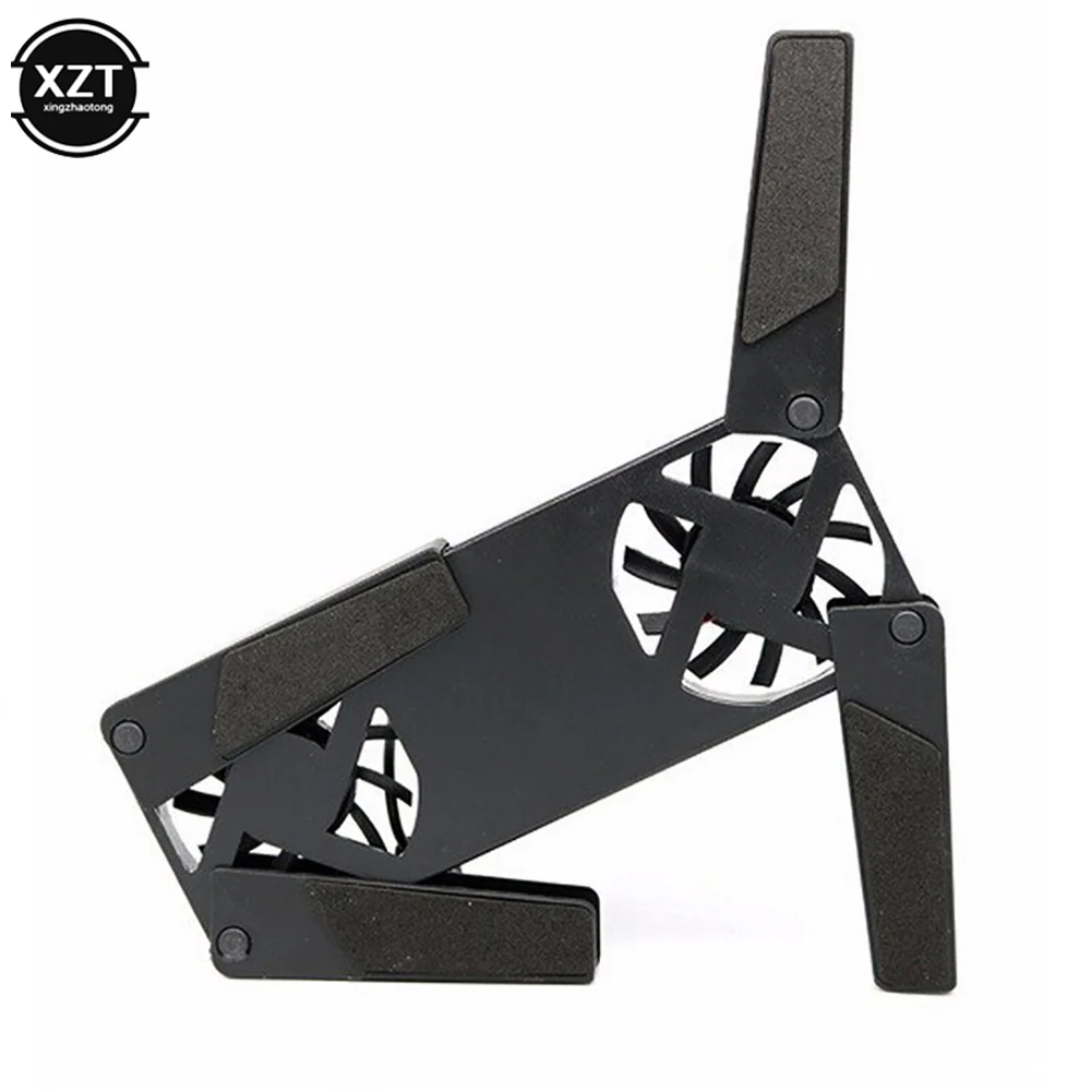 Rotatable USB Fan Cooling Pad 2 Fans Cooler Notebook Stand For 10-17" Laptop 1Pcs