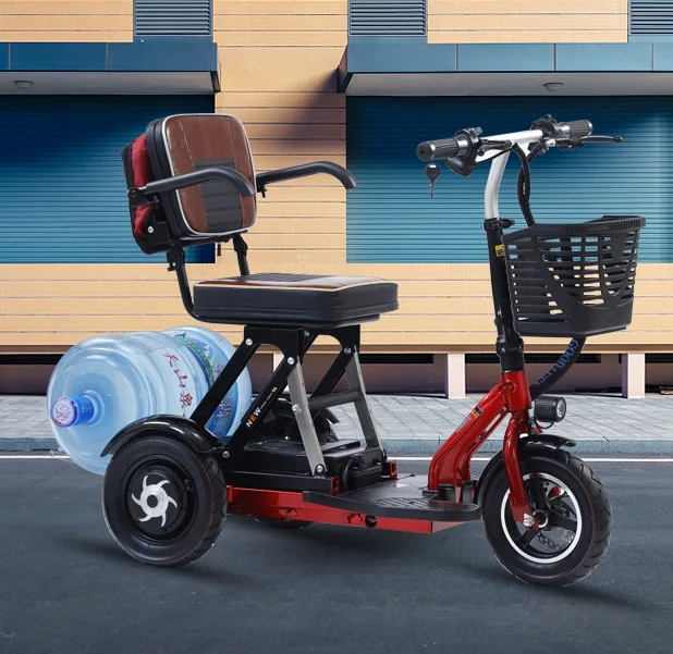 dual double motor cheap elderly enclosed foldable mobility electric tricycles three wheel scooters 3 wheel bike for disabled