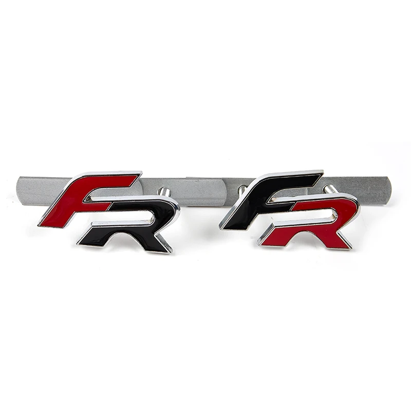Car Emblem Car Logo Epoxy Sticker Badge 1set 3D FR Car Front Grill Zinc Alloy Badge Emblem For Car Body Accessories 6.5*3.5cm