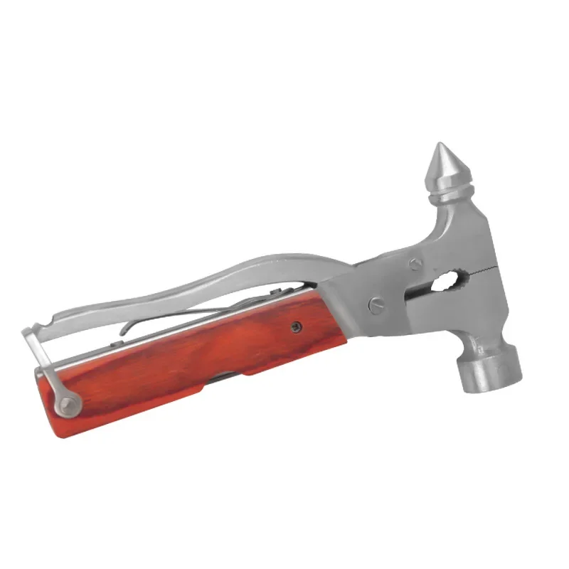 Automotive Multipurpose Cone Hammer, All Steel Solid, 13 Functions, Vehicle Safety Hammer, Tourism Camping Wilderness