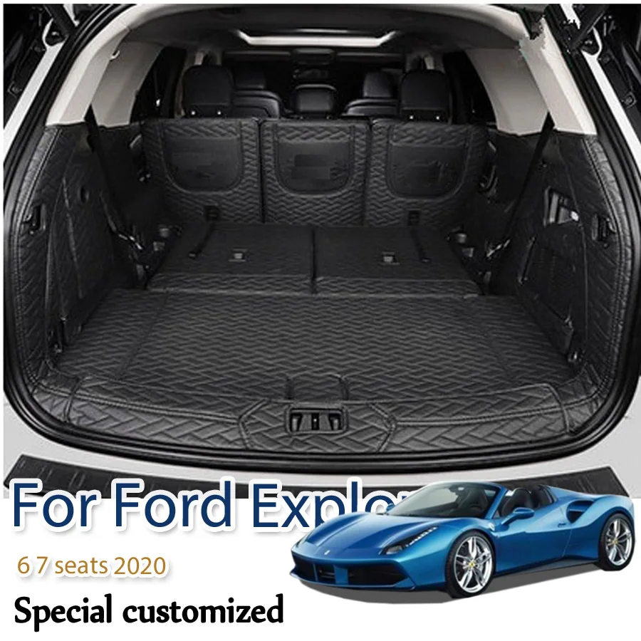 Best quality! Full set car trunk mats for Ford Explorer 6 7 seats 2020