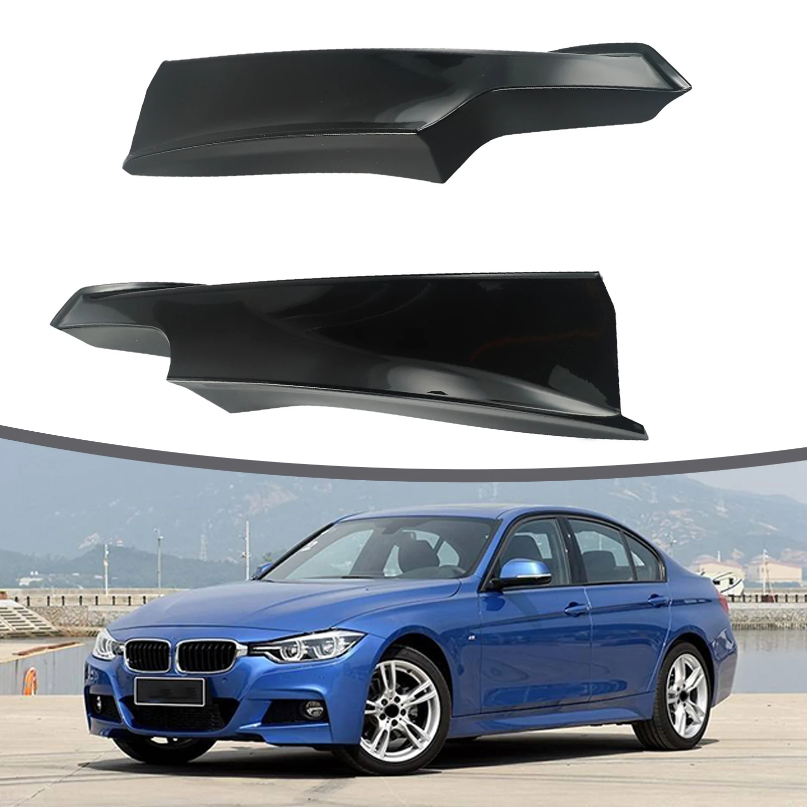 프론트 립 범퍼 스포일러 스플리터, BMW 3 시리즈 F30 M 스포츠 320i 325i 13-2019 자동차 외부 부품, 1 쌍