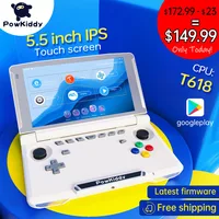 New Powkiddy X18S Android 11 5.5 Inch Touch IPS Screen Flip Handheld Game Console T618 Chip Mobile Game Players Ram 4GB Rom 64GB 1