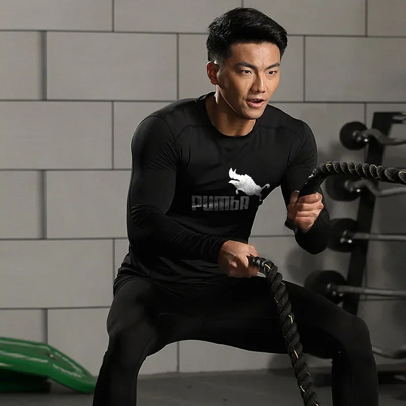 Gym Fitness Jogging Sportswear Quick Dry Men's Thermal Underwear Sets Running Compression Sport Suits Basketball Tights Clothes