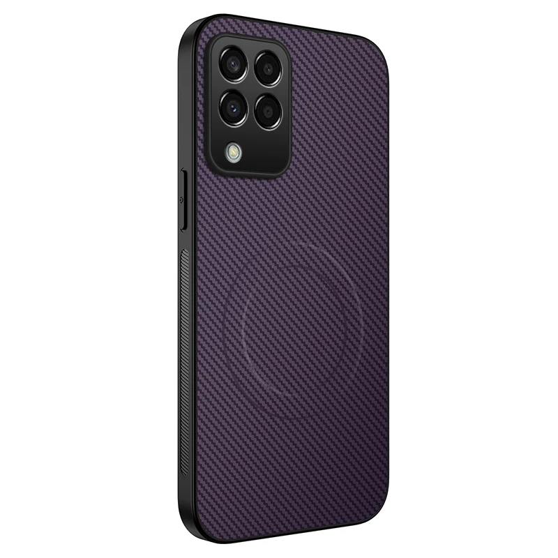 Magnetic Wireless Charging Carbon Fibre Shockproof Phone Case