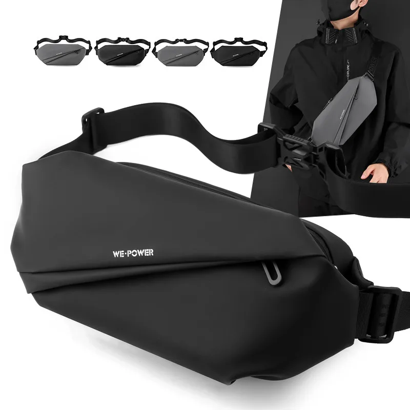 Men Waist Fanny Pack Belt Hip Bag with Magnetic Buckle Travel Climb Sports Fashion Nylon Male Sling Chest Bum Hip Pack Bags Waist Pack Sling Chest Bag
