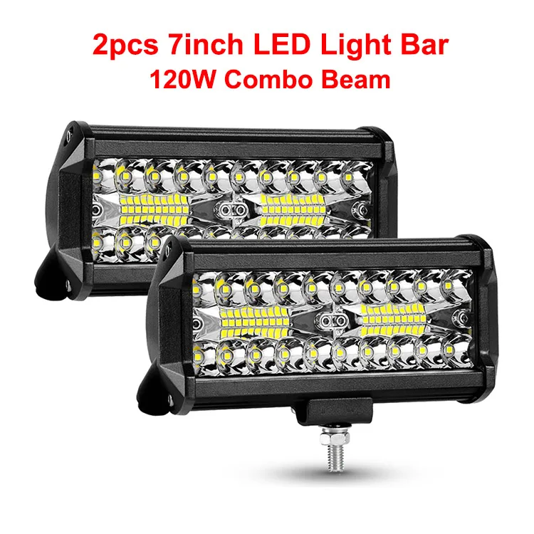  Barra de luz LED. Luces de trabajo LED de 4 pulgadas 27 W Combo  Beam Off-Road Light Bar Driving Fog Light con soporte de montaje para  todoterreno, camión, coche, ATV, SUV, 