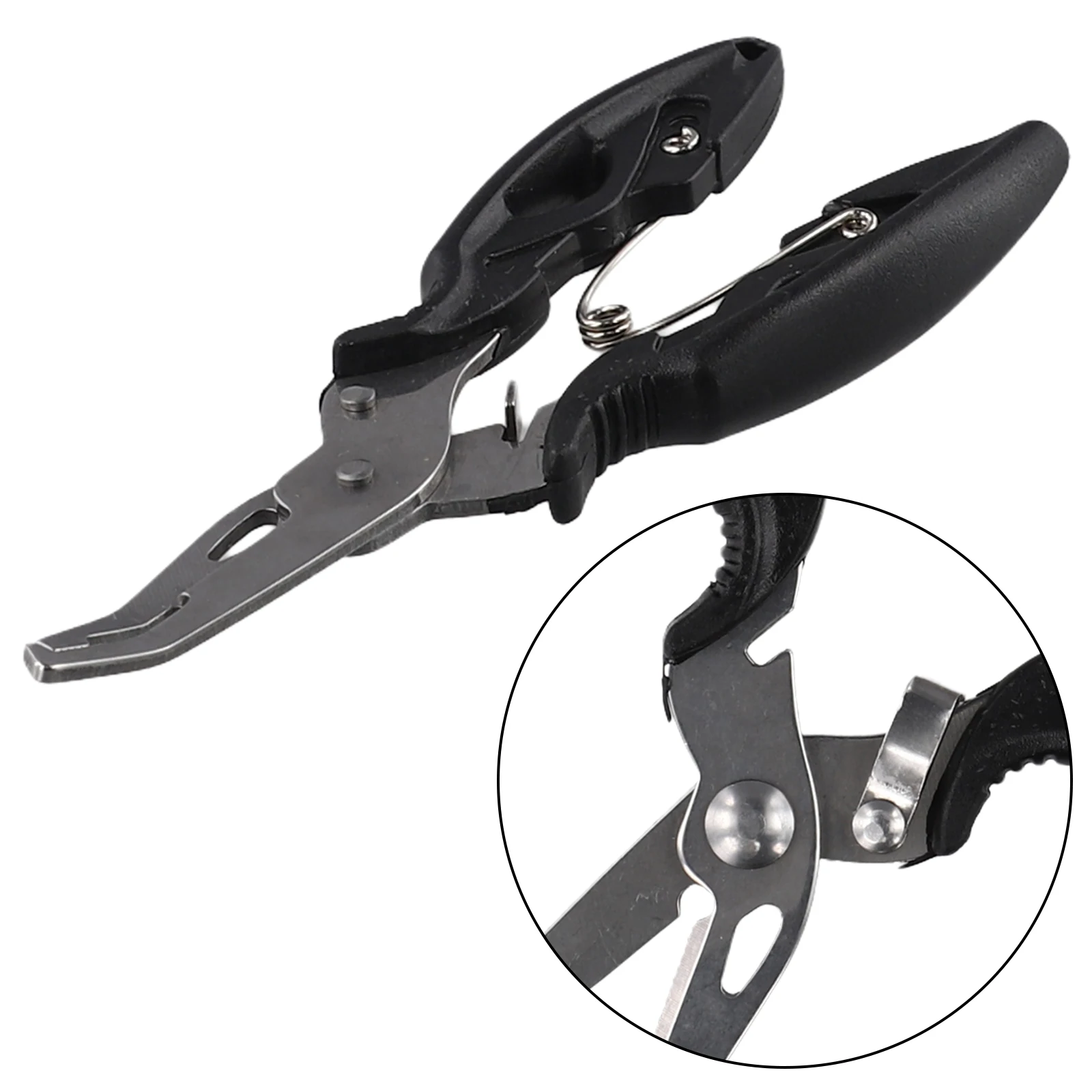 Angeln Zangen Locken Zangen Aluminium Split Ring-Haken Entferner-Linie Cutter Angelgerät Schneiden Fisch Zange Multifunktions schere – Detail 2