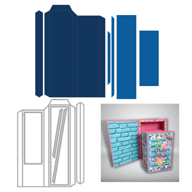 

2023 Bohemian Days Collection Small Shadow Frame Album Box Metal Cutting Dies Scrapbooking Accessories Frame Card Craft