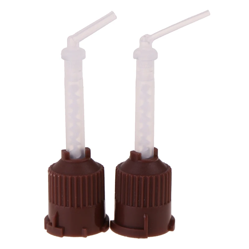 Wholesale 50Pcs/Pack Dental Materials Impression Mixing Tips Temporary Silicon Rubber Dispenser Gun Mix Head Dentist Tools 3.5mm