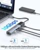 MOKiN USB Hub Docking Station Laptop Hub Adapter with 4K60Hz HDMI 10Gbps USB3.1 1000Mbps Ethernet 100W PD3.0 for Macbook Pro/Air 5