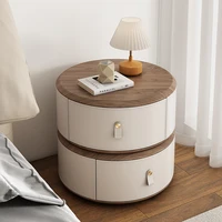 Table De chevet De Style rond, Design esthétique, moderne, gain De place, meubles De chambre à coucher élégants Premium 6