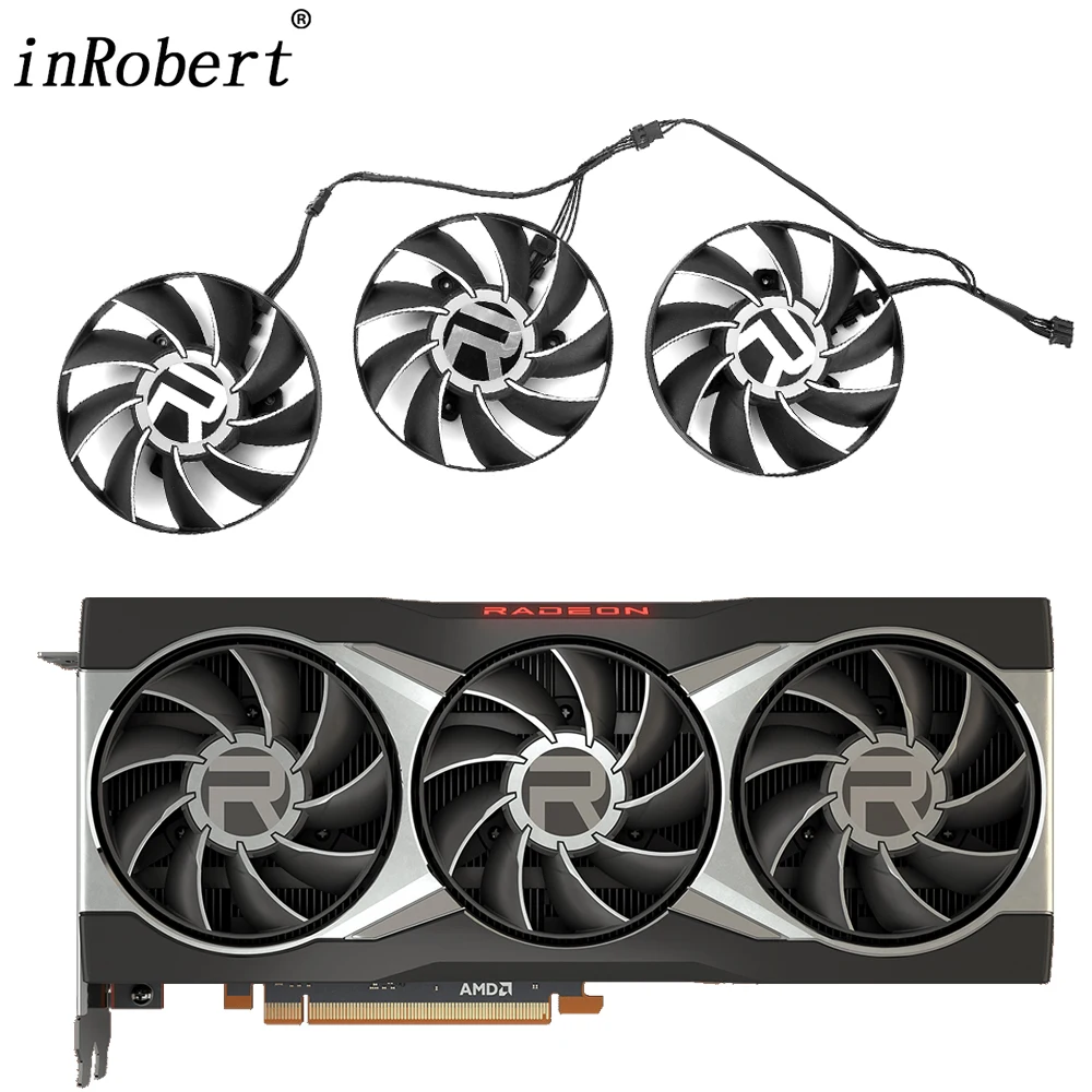 Ventola Di Raffreddamento Gpu 80Mm Aub0812Vd-00 12V 0.45A Rx6800 Per Raffreddamento Grafico Asrock Amd Radeon Rx 6800 6800Xt Rx6900