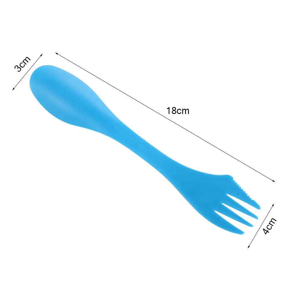 Dessert Spoon Can Opener Multi-functional Easy to Clean Flatware Spork Plastic Spoon Bottle Opener Fork camping cutlery portable tableware portable cutlery titanium tableware