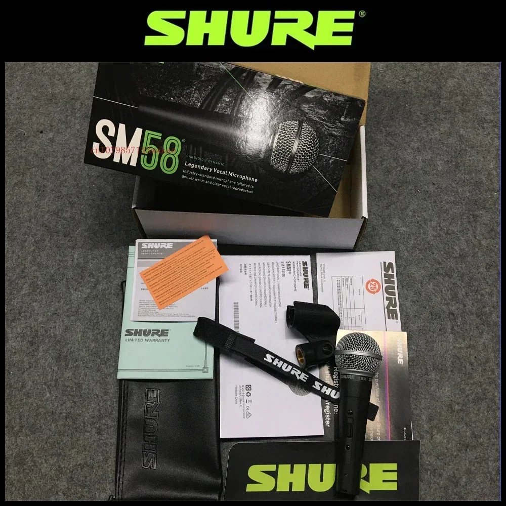 Wired Vocal Microphone Original 3PCS Shure SM58S Legendary Wired Vocal Dynamic Microphone High Quality Professional DJ Cardioid Mic Karaoke KTV Show