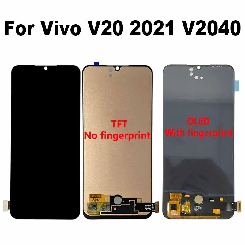 

For Vivo V20 2021 V2040 V2043_21 LCD Display Touch Screen Digitizer Assembly Assembly For Vivo V20 2021 Replacement Parts