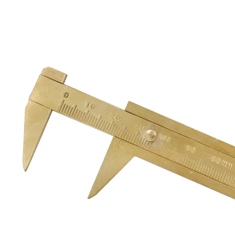 60/100mm Sliding Gauge Vernier Mini Vernier  Caliper Single Scale Pure Copper Vernier Durable Measuring Ruler Measuring Tools