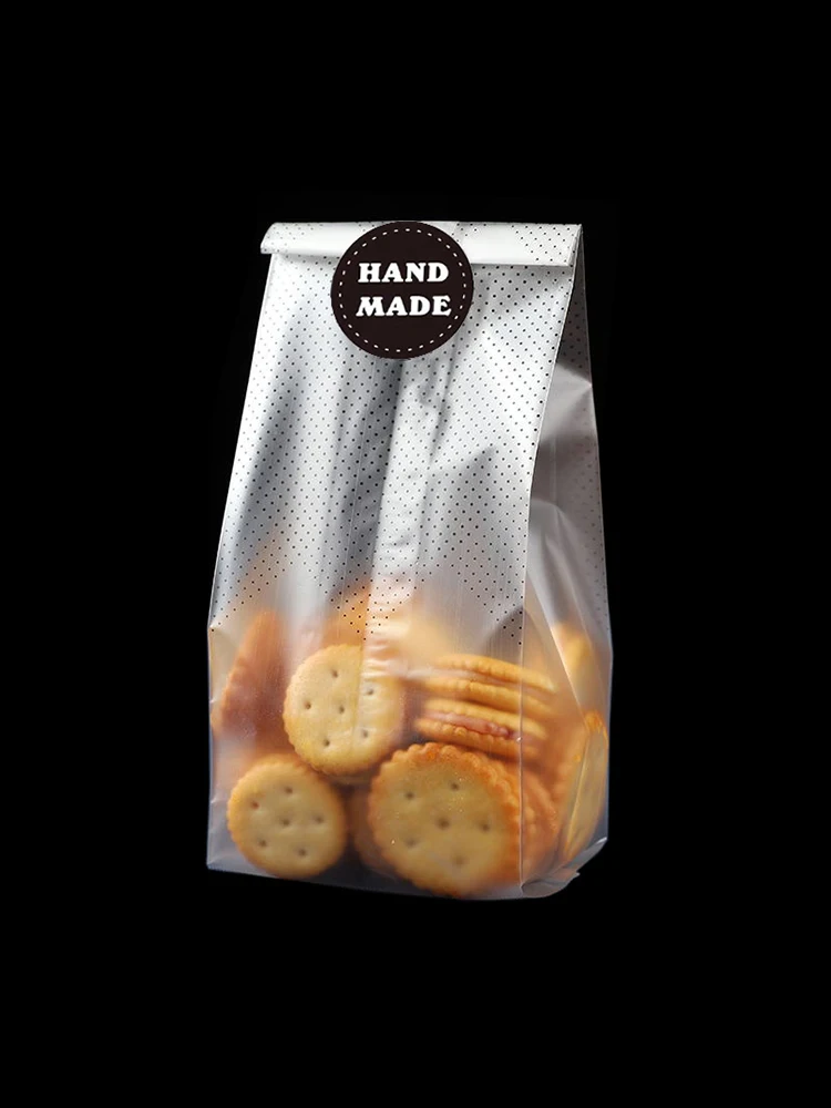 Translucent Resealable Plastic Bakery Bags with “Handmade” Stickers – Clear Gift Treat ... - SKU TRB16503 - UGI Pack...