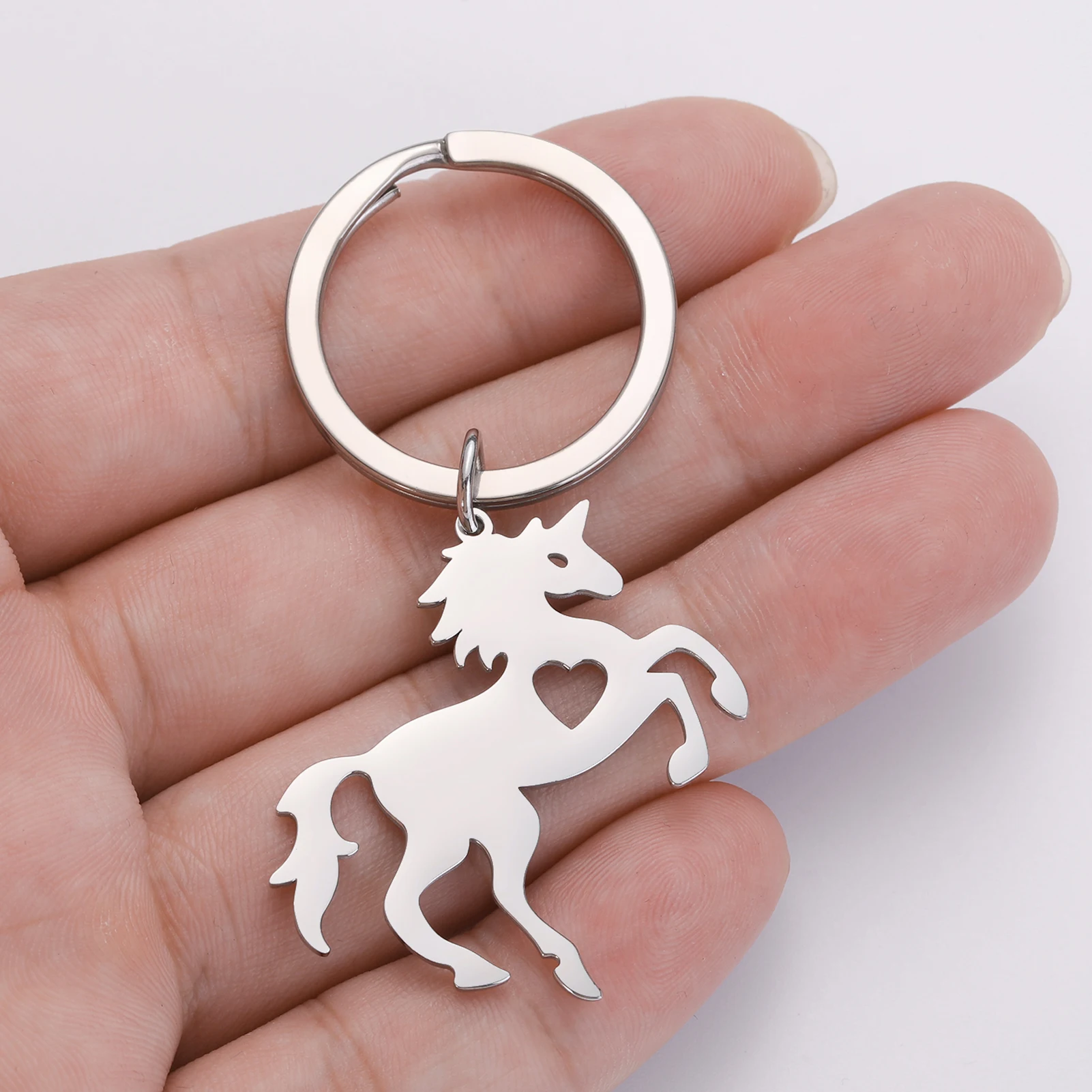 Dawapara Reitsport Pferd Schlüsselanhänger Triquetra Trinity Knoten Pferdekopf Tier Schlüsselanhänger Edelstahl Schmuck Geburtstag Jahrestag – Detail 6