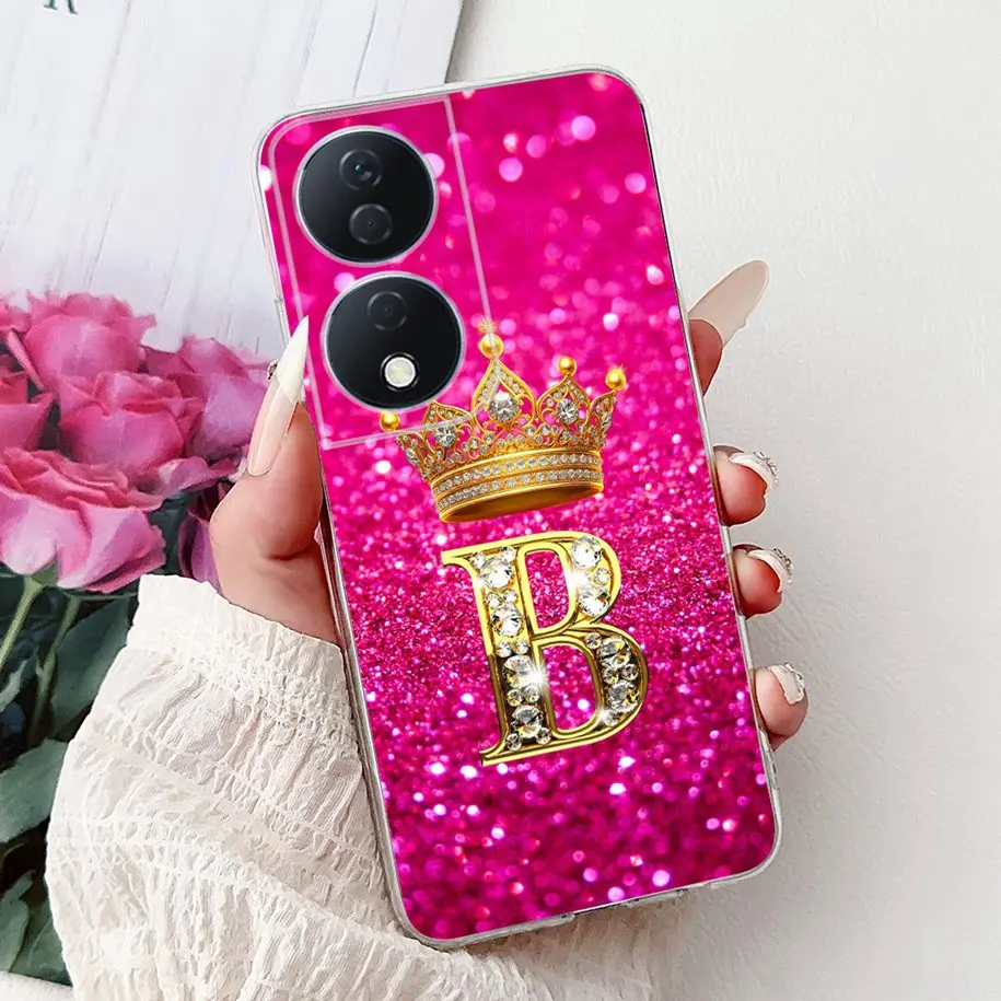 Cute Letters Soft Silicone Phone Case for Honor - Durable and Stylish Cover