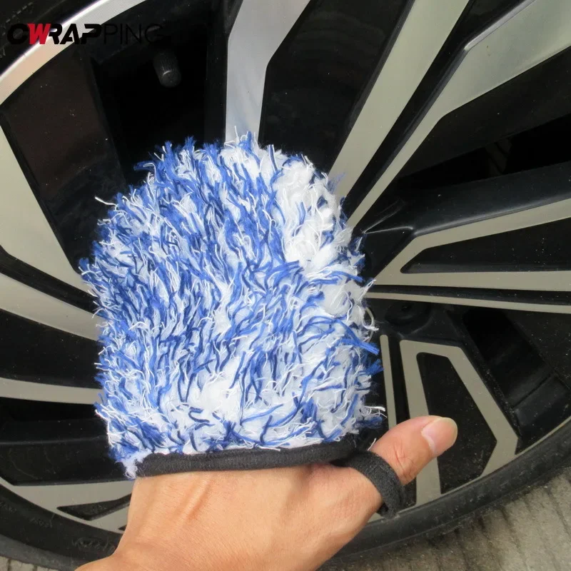 Car Cleaning Gloves Microfiber Car Wash Gloves Wheel Hub Rim Cleaning Mitt Rims Brush Soft Dusting Gloves Car Cleaning Tools for Auto Accessories car cleaning gloves microfiber car mitt microfiber cleaning gloves microfiber washing gloves microfiber gloves