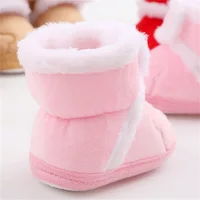 Baby Thickened Plush Boots Flat Shoes Infant Girls Boys Non-Slip Soft Sole First Walker Winter Warm Crib Shoes 6