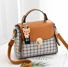 

Korean Fashion Plaid Women's Bag Shoulder Bag Diagonal Package Crossbody Bag