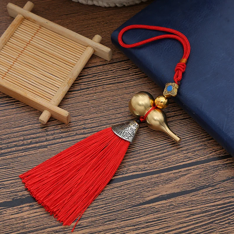 7PCS Großhandel HAUSE Hof lobby wohnzimmer AUTO talisman auszutreiben böse geist Sicherheit Kupfer kürbis Hängen Anhänger ornament – Detail 3
