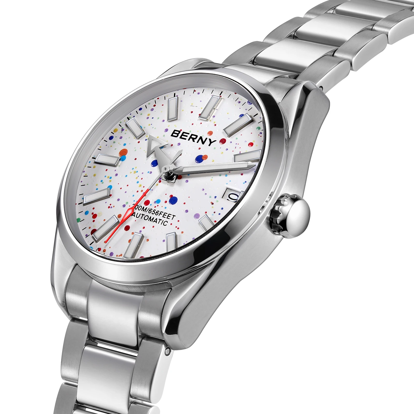 BERNY Orologi da uomo Orologio da uomo al quarzo con zaffiro luminoso