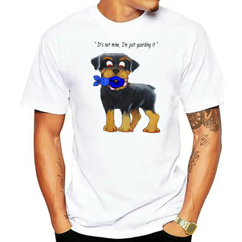 

Rottweiler Puppy T shirt. classic round neck short sleeved choice of sizes and colours men t shirt