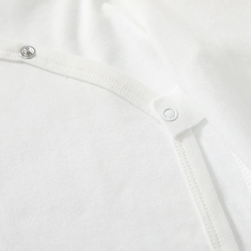 Newborn Baby Clothing Slanting Open Buckle T Shirt Tops Cotton Long Sleeves Solid Color Tees Baby Boys Girls Outfit 0-12 Months 5