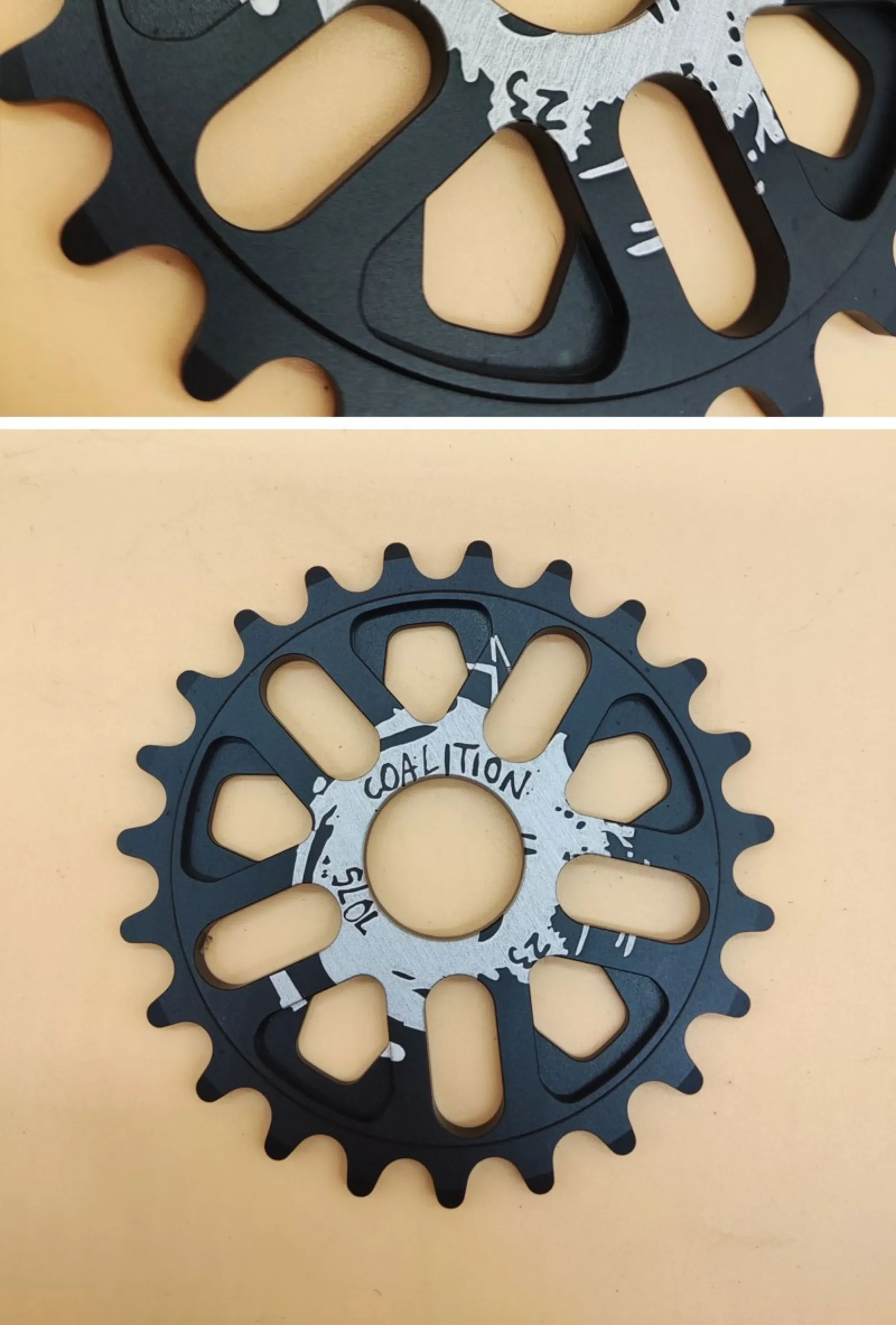 CNC 7075 Kettenblatt aus Aluminiumlegierung für BMX-Fahrrad, 24 mm Achsritzel, leichte, langlebige Fahrradteile und Komponenten – Detail 5